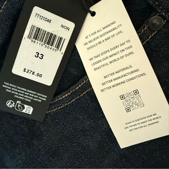 7 For All Mankind Men's Straight Jeans - Dark Blue - Picture 11 of 11